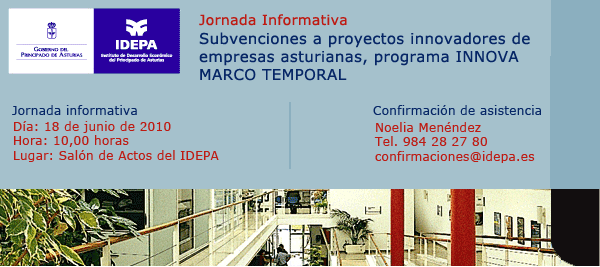 Subvenciones a proyectos innovadores de empresas asturianas, programa INNOVA MARCO TEMPORAL